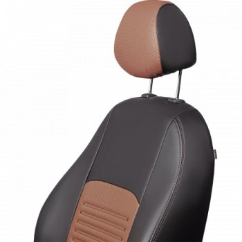 9 449 р. Комплект чехлов для сидений, (РЗСиС 60/40 Илана+Орегон) ТУРИН Lord Autofashion  Chevrolet Niva  2123 (2002-2020) дорестайлинг, рестайлинг (черный, втсавка темно-коричневая/беж, строчка темно-коричневая)  с доставкой в г. Майкоп. Увеличить фотографию 6