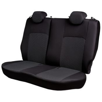 3 799 р. Комплект чехлов для сидений (1+2 мес. Жаккард) ДУБЛИН Lord Autofashion  CITROEN Jumper  290 (2014-2022), Fiat Ducato  290 (2014-2025), Peugeot Boxer  290 (2014-2025) (черный, вставка Ёж белый)  с доставкой в г. Майкоп. Увеличить фотографию 4