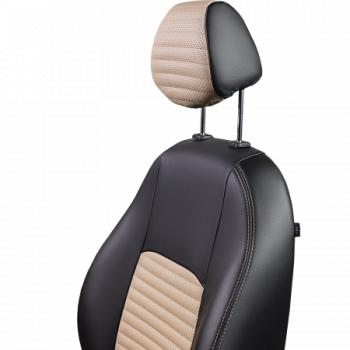 6 599 р. Комплект чехлов для сидений (к.Drive Active РЗСиС 60/40 3Г Илана+Орегон) ТУРИН-3 ст ЛАЙН Lord Autofashion  Лада Гранта FL ( 2191,  2190,  2194,  2192) (2018-2025) лифтбэк рестайлинг, седан рестайлинг, универсал рестайлинг, хэтчбек рестайлинг (черный, вставка бежевая, строчка бежевая)  с доставкой в г. Майкоп. Увеличить фотографию 4
