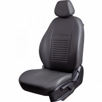 Комплект чехлов для сидений (к.Drive РЗС 60/40 2П+3Г Илана+Орегон) ТУРИН СТ Lord Autofashion Renault Duster  HM (2021-2024) рестайлинг (серый, вставка серая, строчка серая)