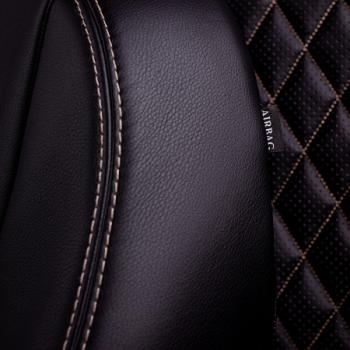 7 999 р. Комплект чехлов для сидений (к.Style Ambition РЗС 40/20/40П иС 60/40 3Г Илана+Орегон) ТУРИН ст РОМБ Lord Autofashion  Skoda Kodiaq  NU7 (2017-2021) дорестайлинг (черный, вставка черная+бежевая, строчка бежевая)  с доставкой в г. Майкоп. Увеличить фотографию 8