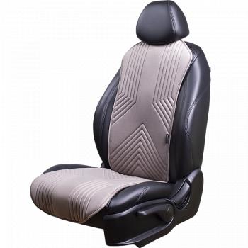 Накидка на сиденье (1 место Афины) ЛЮКС ст ВАН ВЭЙ Lord Autofashion  (серый, строчка серая)