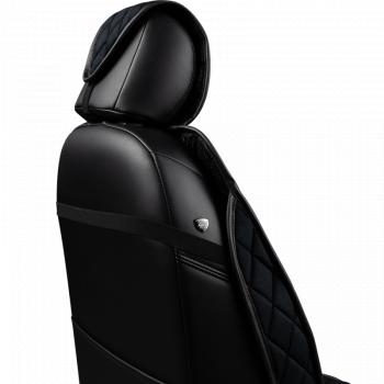 5 699 р. Накидка на сиденье (5 мест Хами) ФЕНИКС ст РОМБ Lord Autofashion   (черный, строчка красная)  с доставкой в г. Майкоп. Увеличить фотографию 5