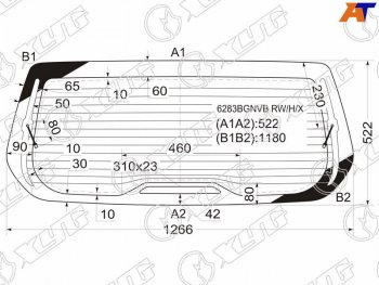 10 399 р. Стекло заднее (Цвет зеленый Обогрев) Opel Zafira 99-05  Subaru Traviq 01-04 XYG 6283BGNVB RW/H/X  с доставкой в г. Майкоп. Увеличить фотографию 1