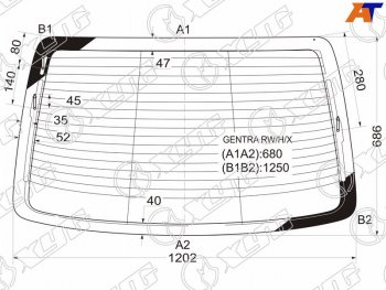 7 999 р. Стекло заднее (Цвет зеленый Обогрев Антенна) Chevrolet Aveo 05-11  Nexia 20-  Daewoo Gentra 05-1 XYG GENTRA RW/H/X  с доставкой в г. Майкоп. Увеличить фотографию 1