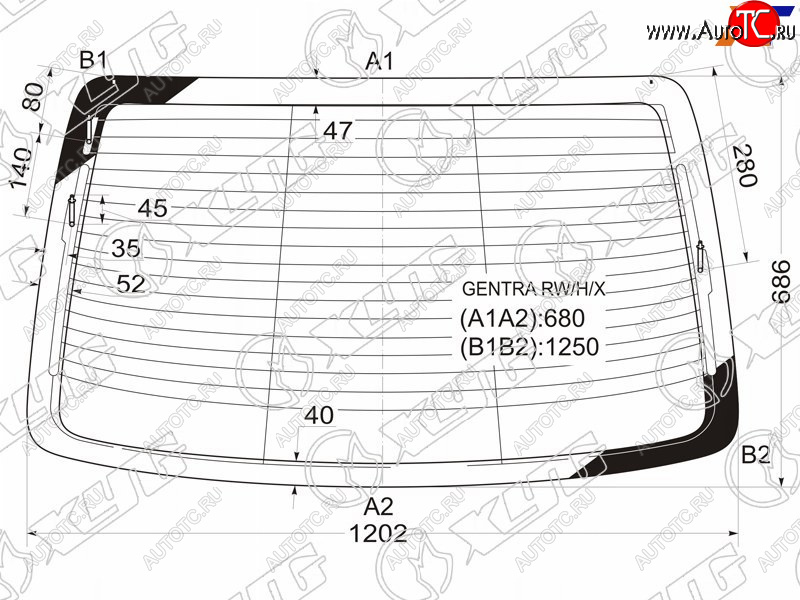 7 999 р. Стекло заднее (Цвет зеленый Обогрев Антенна) Chevrolet Aveo 05-11  Nexia 20-  Daewoo Gentra 05-1 XYG GENTRA RW/H/X  с доставкой в г. Майкоп