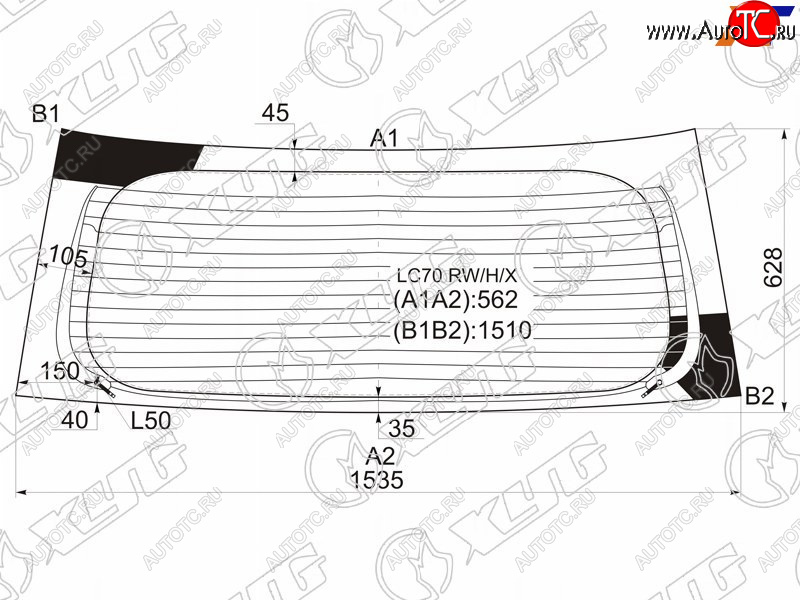 10 399 р. Стекло заднее (Цвет зеленый Обогрев) Mazda MPV 99-06 XYG LC70 RW/H/X  с доставкой в г. Майкоп