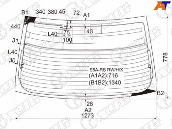 9 549 р. Стекло заднее (Цвет зеленый Обогрев Антенна) Honda Civic 00-06  Civic Ferio 00-05 XYG S5A-RS RW/H/X  с доставкой в г. Майкоп. Увеличить фотографию 2
