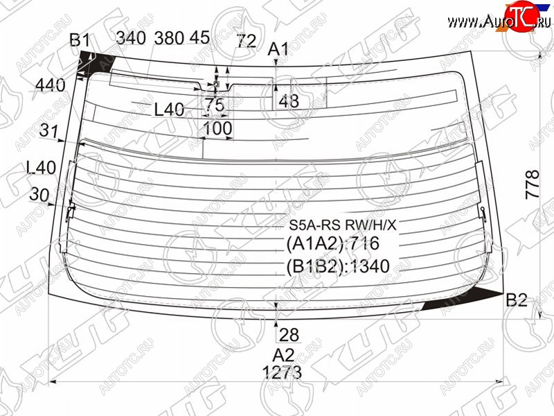 9 549 р. Стекло заднее (Цвет зеленый Обогрев Антенна) Honda Civic 00-06  Civic Ferio 00-05 XYG S5A-RS RW/H/X  с доставкой в г. Майкоп