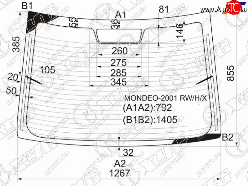 9 549 р. Стекло заднее (Цвет зеленый Обогрев 4D SED) Ford Mondeo 00-07 XYG MONDEO-2001 RW/H/X  с доставкой в г. Майкоп