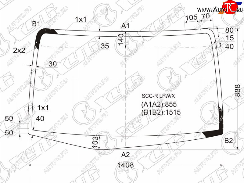 5 249 р. Стекло лобовое Honda Mobilio 01-08  Mobilio Spike 02-08 XYG SCC-R LFW/X  с доставкой в г. Майкоп