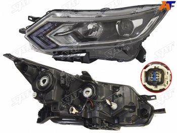Фара левая ( галоген, LED) SAT Nissan Qashqai  2 (2017-2022) J11 рестайлинг