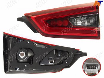 4 399 р. Правый фонарь (LED, внутренний) SAT Nissan Qashqai 2 J11 рестайлинг (2017-2022)  с доставкой в г. Майкоп. Увеличить фотографию 2