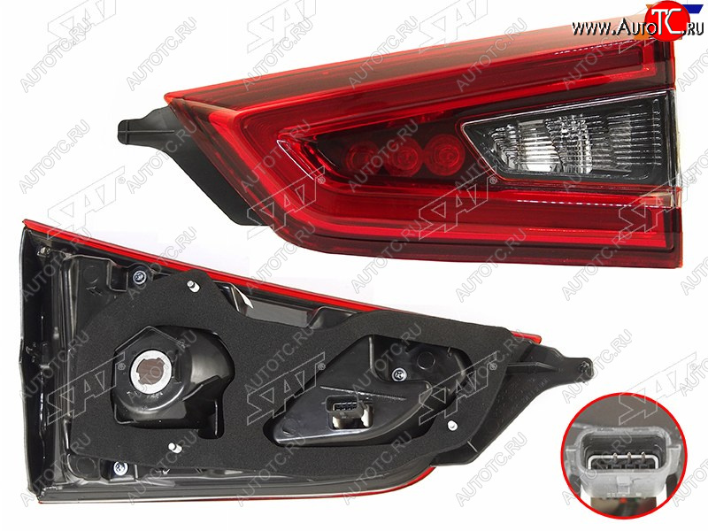 4 399 р. Правый фонарь (LED, внутренний) SAT Nissan Qashqai 2 J11 рестайлинг (2017-2022)  с доставкой в г. Майкоп