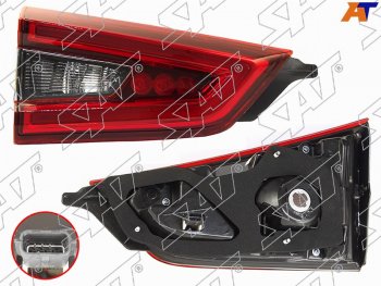 4 399 р. Левый фонарь (LED, внутренний) SAT Nissan Qashqai 2 J11 рестайлинг (2017-2022)  с доставкой в г. Майкоп. Увеличить фотографию 2