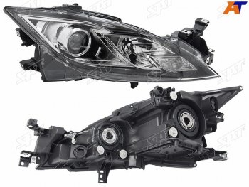 11 799 р. Фара правая (светлая) SAT Mazda 6 GH рестайлинг лифтбэк (2010-2012)  с доставкой в г. Майкоп. Увеличить фотографию 2