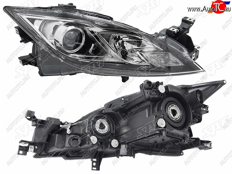11 799 р. Фара правая (светлая) SAT Mazda 6 GH рестайлинг лифтбэк (2010-2012)  с доставкой в г. Майкоп