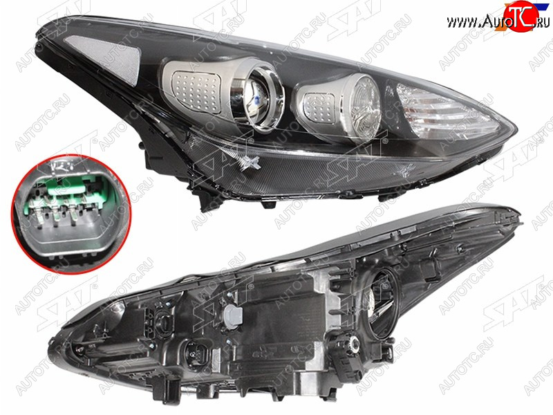 7 899 р. Фара правая (галоген, под электрокорректор) SAT  KIA Sportage  4 QL (2016-2022) дорестайлинг, рестайлинг  с доставкой в г. Майкоп