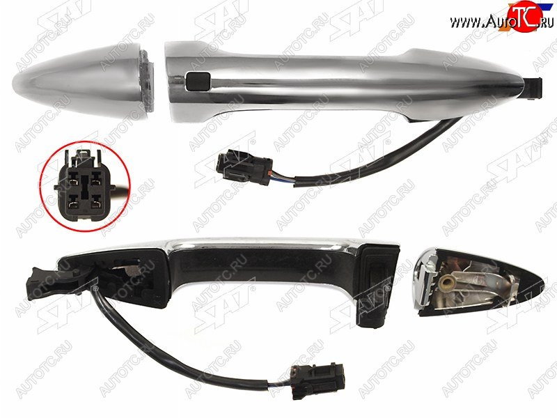 2 599 р. Ручка двери Kia Rio 11-17 (Спереди Справа SMART KEY) SAT ST-226-0038  с доставкой в г. Майкоп