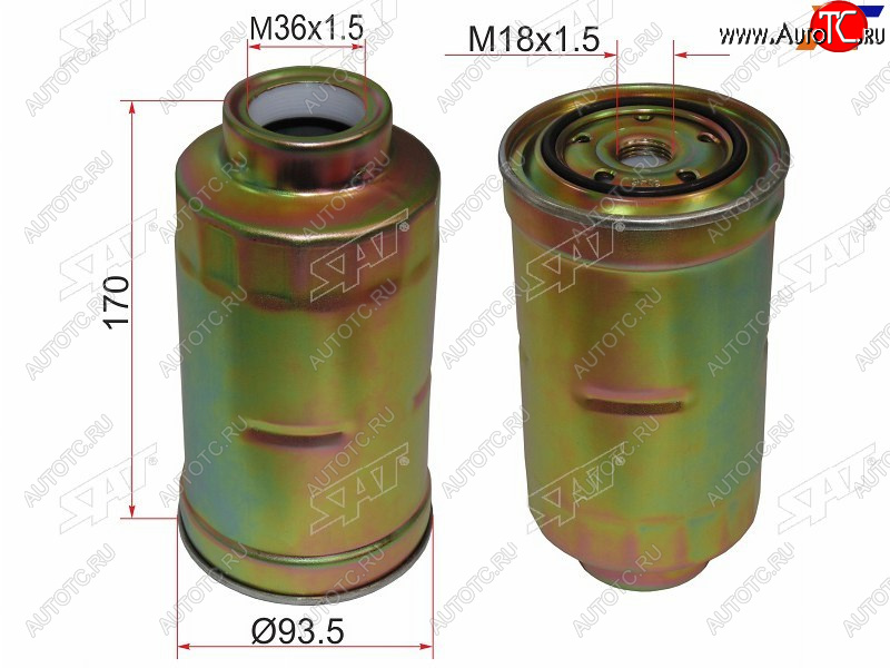 519 р. Фильтр топливный TOYOTA  COASTER 93-DYNA 88-02 LAND CRUISER 80 1HD1HZ 90-98 SAT ST-23303-56040  с доставкой в г. Майкоп
