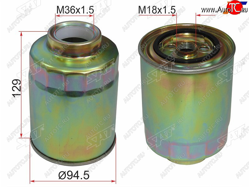 579 р. Фильтр топливный TOYOTA COROLLAVERSO CDE120 1CDFTV 03-06 LAND CRUISER 100 1HD 98-07(две прокладки) SAT ST-23390-64480  с доставкой в г. Майкоп