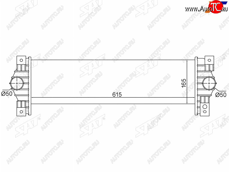 15 449 р. Интеркулер SSANG YONG ACTYONKYRON 2.0Xdi 05- SAT ST-23711-09050  с доставкой в г. Майкоп