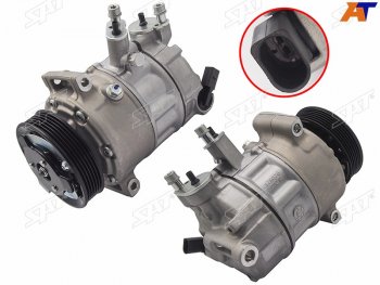 21 999 р. Компрессор кондиционера Skoda Octavia 12-20  Rapid 12-  Volkswagen Golf 12-19  Polo 20-22 SAT ST-245-0001  с доставкой в г. Майкоп. Увеличить фотографию 1