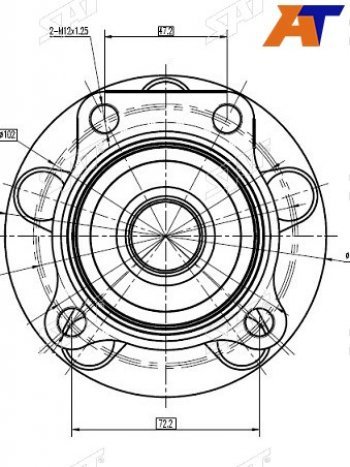 Ступичный узел перед SUBARU FORESTER SH,SJ  IMPREZA GH  LEGACY BP,BL,BM,BR SAT ST-28373-FG000