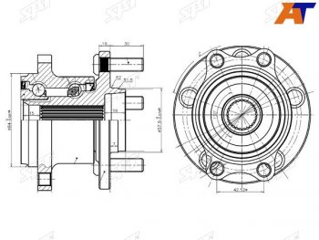 Ступичный узел задн. SUBARU LEGACYOUTBACK BLBPB13 03-09 SAT ST-28473-AG000