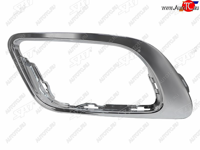 2 359 р. Левый молдинг оправы ПТФ SAT Renault Fluence рестайлинг (2012-2016) (хром)  с доставкой в г. Майкоп