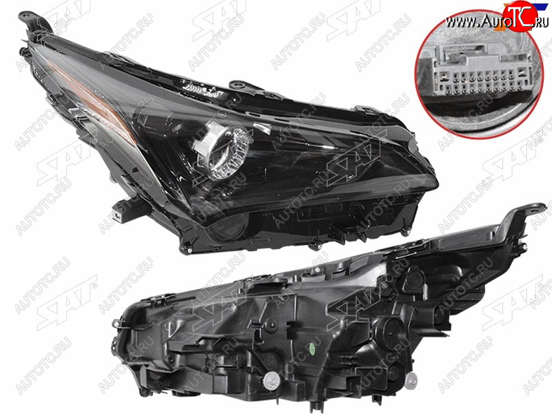 15 999 р. Фара правая (LED, с электрокорректором) SAT  Lexus NX200  Z10 (2017-2021) рестайлинг  с доставкой в г. Майкоп