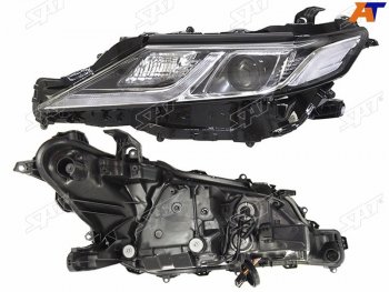 Фара левая (1 LED полоса) SAT Toyota Camry  XV70 (2017-2021) дорестайлинг