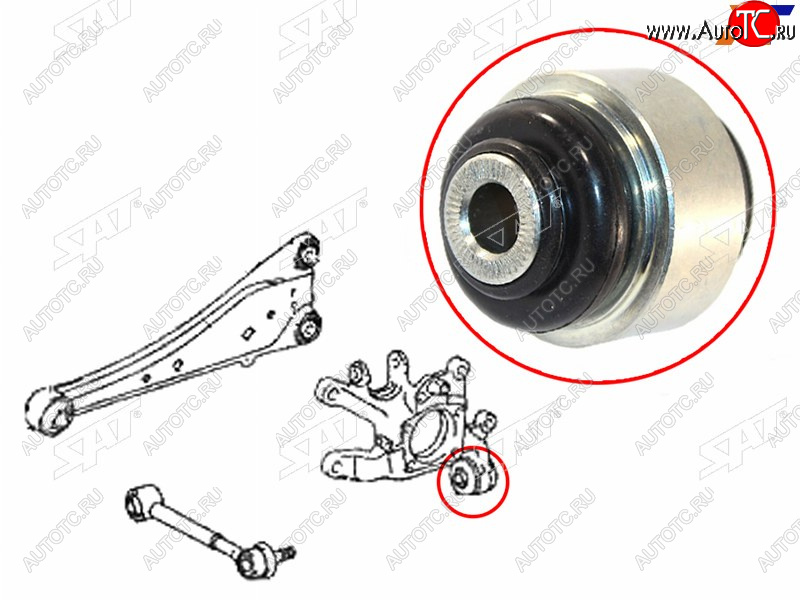 929 р. Сайлентблок Toyota Avensis (T270) 08-18  Corolla (E150) 06-13  Harrier (XU60) 17-20  RAV4 (XA30,X SAT ST-42304-42020U  с доставкой в г. Майкоп