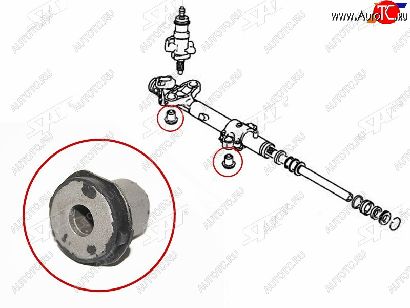 299 р. Втулка рулевой рейки Mitsubishi Grandis 03-09 SAT ST-4410A102B  с доставкой в г. Майкоп