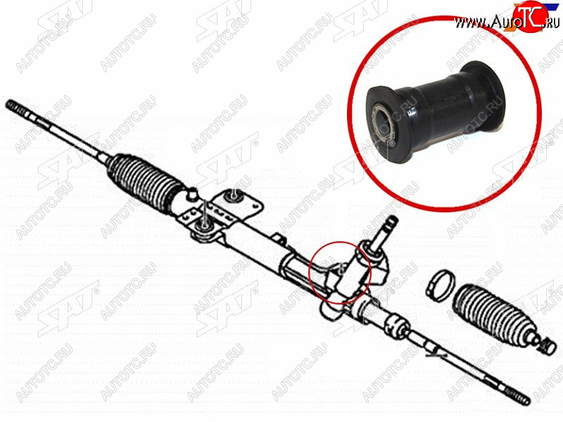 173 р. Втулка рулевой рейки Mitsubishi Lancer 07-17  Outlander 05-12  Attrage 13-19  Galant Fortis 07-15 SAT ST-4410A026  с доставкой в г. Майкоп