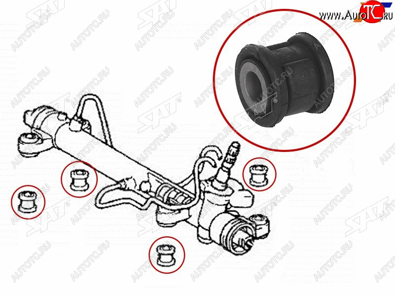 225 р. Втулка рулевой рейки Toyota Avensis (T250) 03-08  Noah 07-13  Premio 07-21  Voxy 07-13 SAT ST-45510-20100B  с доставкой в г. Майкоп
