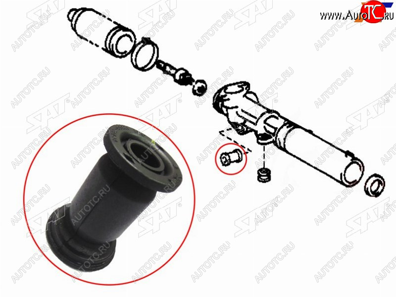 359 р. Втулка рулевой рейки Toyota Land Cruiser Prado (J90) 96-02  Hilux Surf 95-02 SAT ST-45522-35040  с доставкой в г. Майкоп
