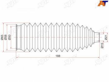 469 р. Пыльник рулевой рейки TOYOTA KLUGER 00- LH=RH SAT ST-45535-48010  с доставкой в г. Майкоп. Увеличить фотографию 1