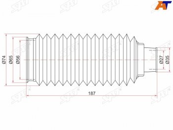 359 р. Пыльник рулевой рейки TOYOTA LAND CRUISER PRADOHILUX SURF 95- LH=RH SAT ST-45535-35030  с доставкой в г. Майкоп. Увеличить фотографию 1