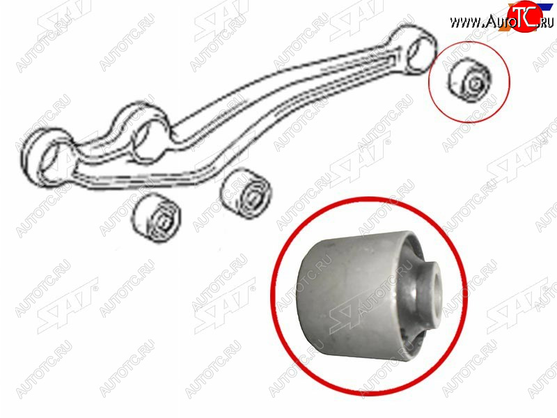 439 р. Сайлентблок Toyota Land Cruiser (J100,J80) 89-07  Land Cruiser Prado (J70) 87-96  Highlander 07-13 SAT ST-48061-60010  с доставкой в г. Майкоп