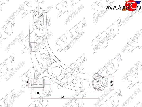 2 499 р. Рычаг нижний TOYOTA PASSO 04- RH SAT ST-48068-B1080  с доставкой в г. Майкоп