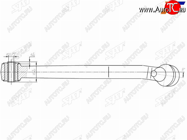 1 849 р. Рычаг FR нижний TOYOTA DUETDAIHATSU STORIAYRV 98- LH SAT ST-48069-97401  с доставкой в г. Майкоп