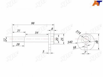 Эксцентрик нижнего рычага TOYOTA ALTEZZACHASERCRESTACROWNMAJESTAMARK2PROGRESVEROSSA 92- SAT ST-48190-22040