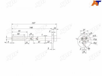 Эксцентрик нижнего рычага TOYOTA FJ CRUISERFORTUNERSURFLAND CRUISER PRADOLEXUS GX470 02- SAT ST-48190-60020