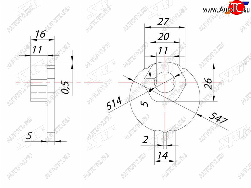 236 р. Гайка эксцентрика нижнего рычага TOYOTA FJ CRUISERSURFLAND CRUISERPRADOLEXUS GXLX470 98- SAT ST-48198-60011  с доставкой в г. Майкоп