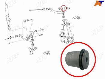 669 р. Сайлентблок Toyota Land Cruiser (J100) 98-07  Lexus LX 98-07  Toyota Land Cruiser Cygnus 98-07 (Св SAT ST-48632-60010  с доставкой в г. Майкоп. Увеличить фотографию 1