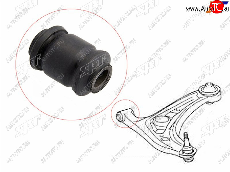 293 р. Сайлентблок Toyota Corolla (E180) 12-19  Corolla Fielder (E160) 12-  Probox 02-  Ractis 05-10  C SAT ST-48654-0D080  с доставкой в г. Майкоп