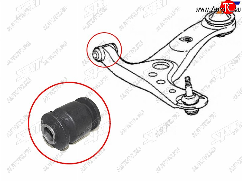 293 р. Сайлентблок Toyota Caldina (T240) 02-07  Noah 01-22  Wish 03-09  Ipsum (ACM20) 01-09 SAT ST-48654-49045  с доставкой в г. Майкоп