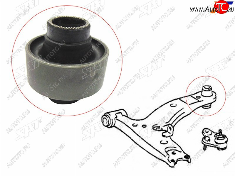459 р. Сайлентблок RR (вертик) переднего нижнего рычага TOYOTA COROLLASPRINTER 91-02 4WD SAT ST-48655-12130  с доставкой в г. Майкоп
