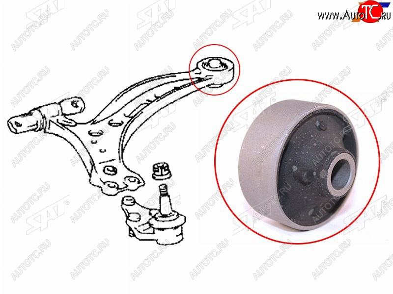 479 р. Сайлентблок Toyota Harrier (XU10) 97-03  Lexus RX 97-03 SAT ST-48655-48010  с доставкой в г. Майкоп